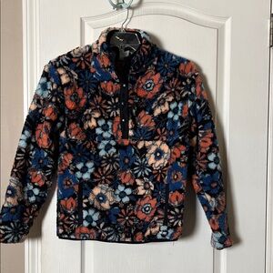 Hurley Multicolor Orange Blue Fuzzy Lined Jacket XS